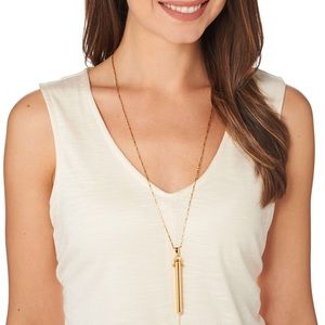Stella and Dot Gold Rebel Pendant Necklace